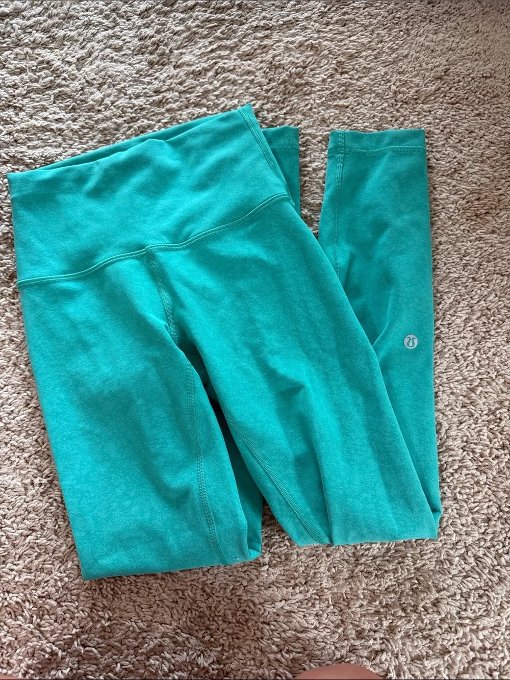 lululemon teal Wunder train Leggings